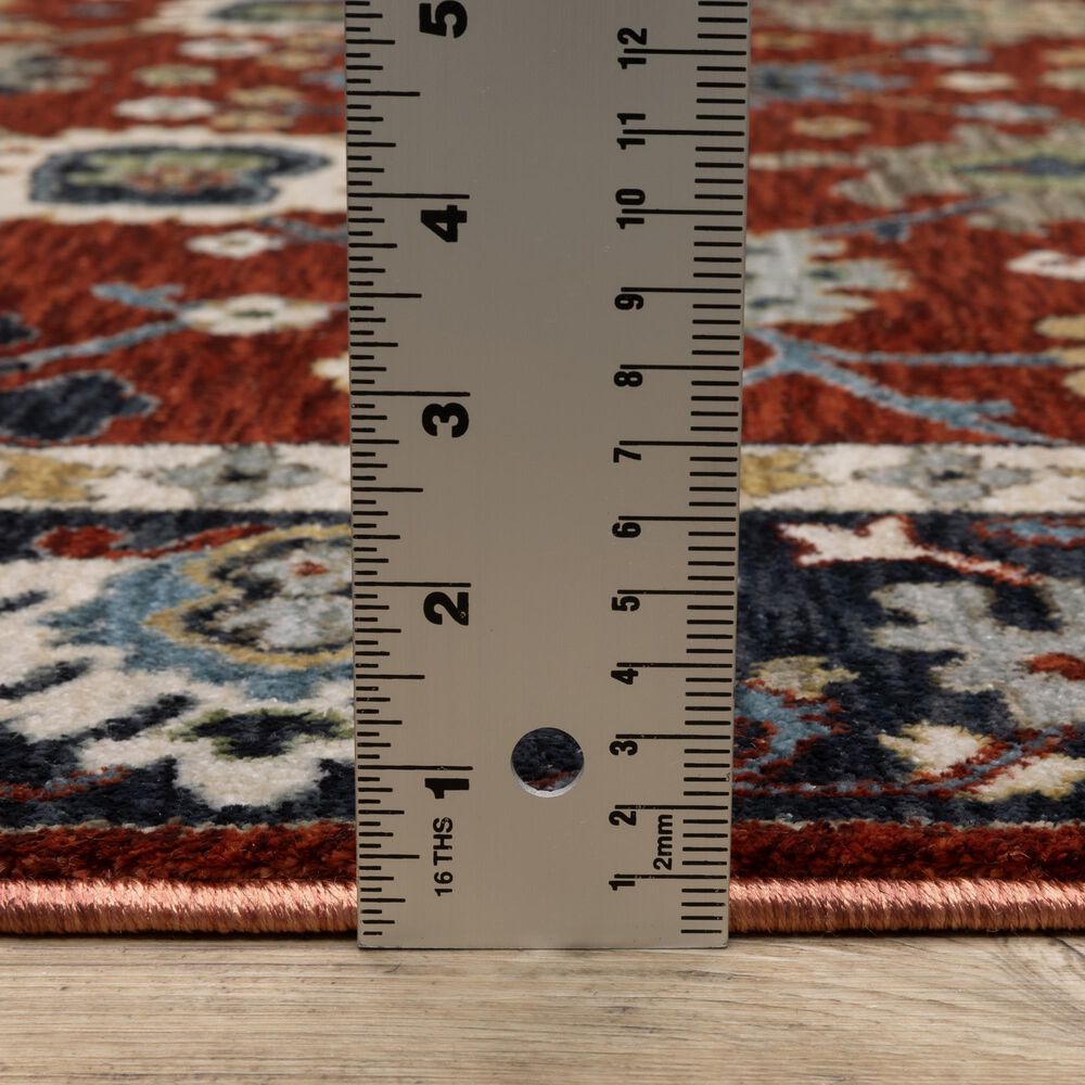 Oriental Weavers Eliana ELI12 Red and Blue 6&#39;7&quot; x 9&#39;6&quot; Area Rug, , large