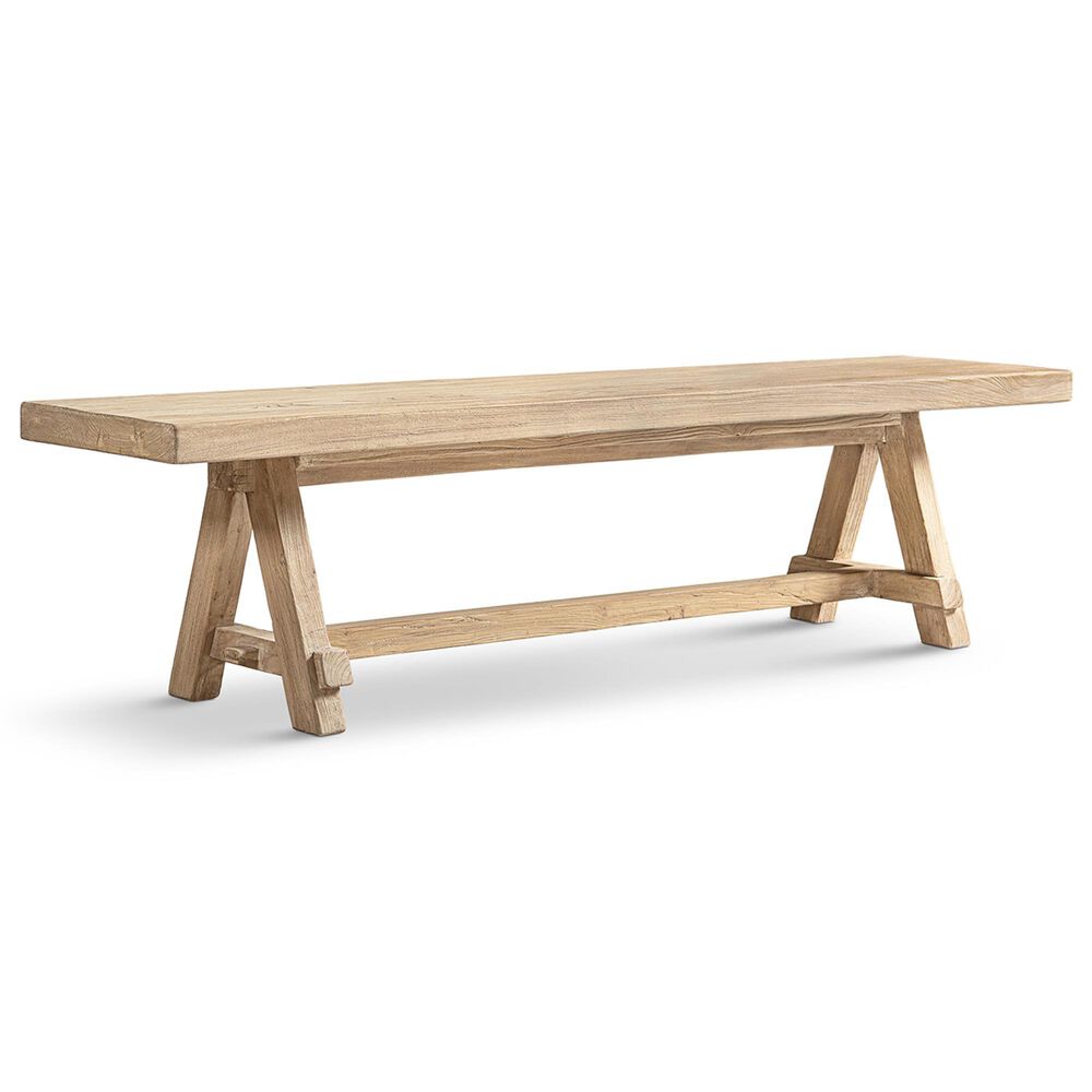 Jennifer Taylor Home Hawthorne 72" Dining Bench in Heritage Light Natural Brown, , large