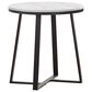 Pacific Landing Hugo Round End Table in Matte Black and White, , large