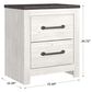 Ashley Gerridan 2 Drawers Nightstand in White and Gray, , large