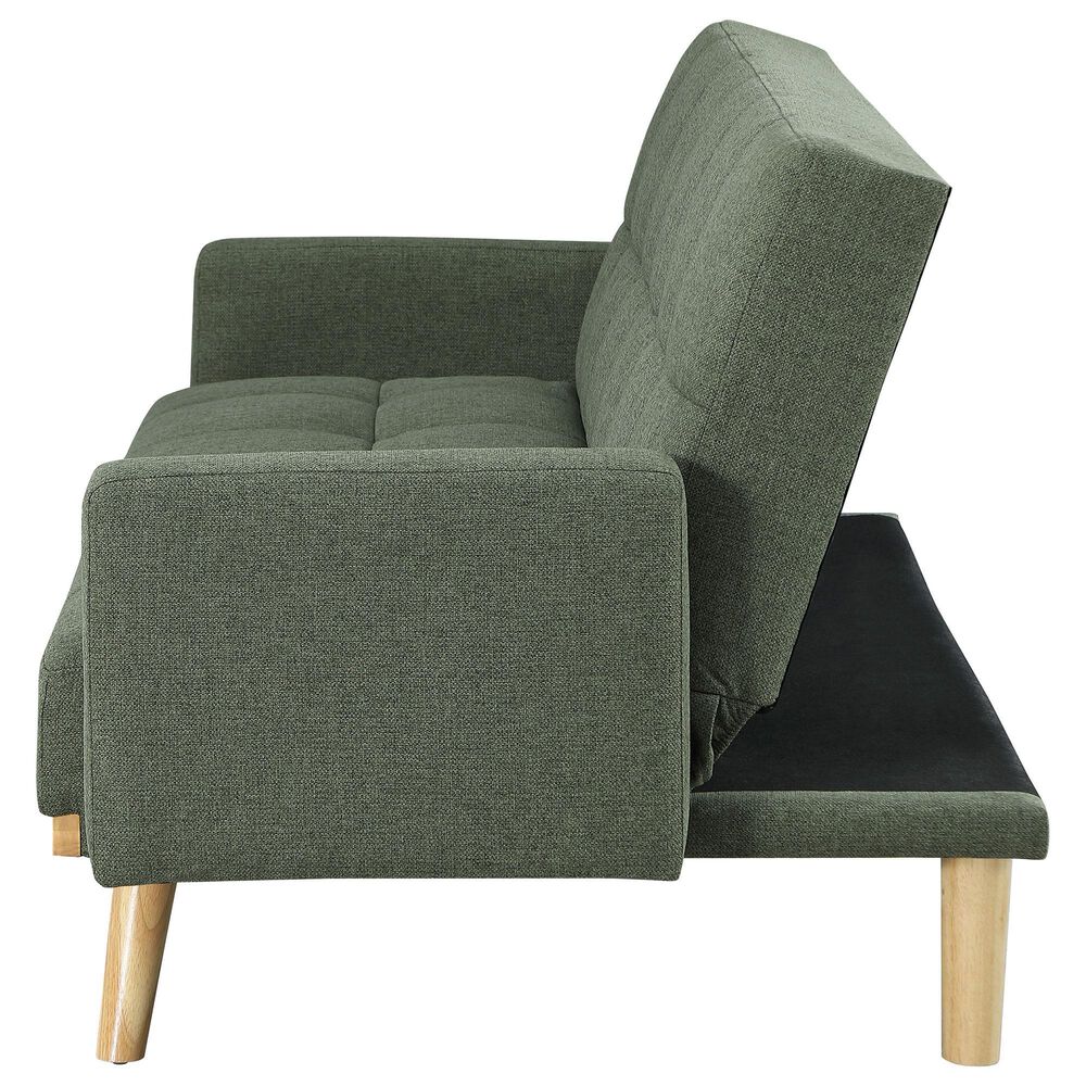 Pacific Landing Kourtney Push Back Convertible Sofa Bed in Sage Green, , large