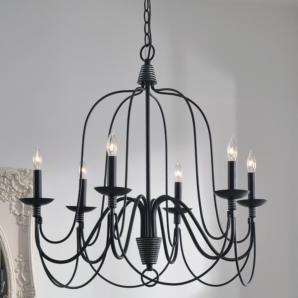 Kenroy Panner 6-Light Chandelier in Black, , large