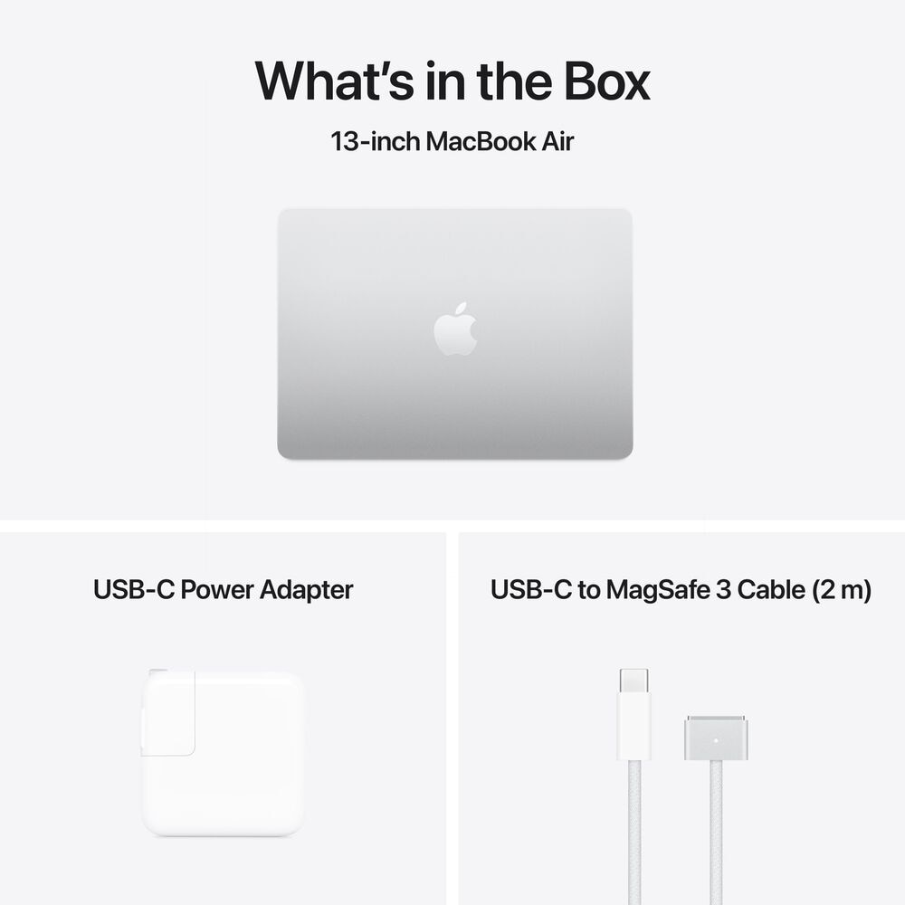 Apple MacBook Air 13-inch Laptop M4 chip - 10 Core CPU - 10 Core GPU - 16GB Memory - 512GB SSD - Silver &#40;Latest Model&#41;, , large