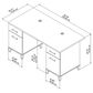 Bush Somerset 60" Desk in Storm Gray, , large