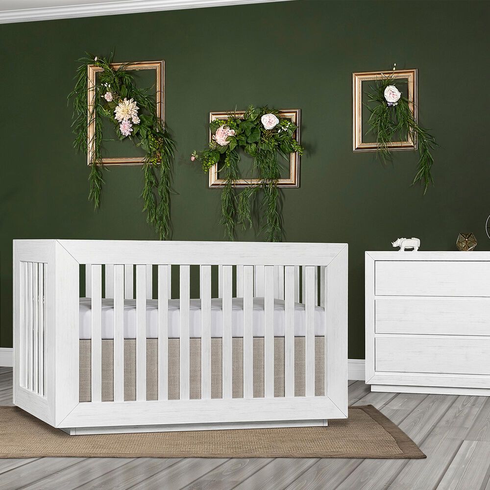 Evolur Maddox Convertible Crib in Weathered White, , large