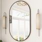 HOMLUX 22" x 38" Oval Wall Mirror in Black, , large