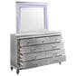 New Heritage Design Valentino Dresser Mirror in White and Silver, , large