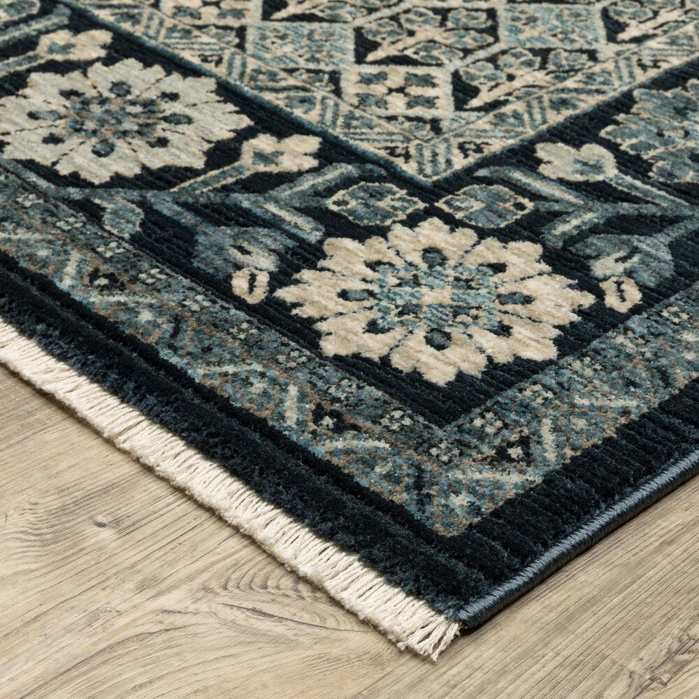 Oriental Weavers Capella Blue and Ivory 7&#39;10&quot; x 10&#39;10&quot; Area Rug, , large