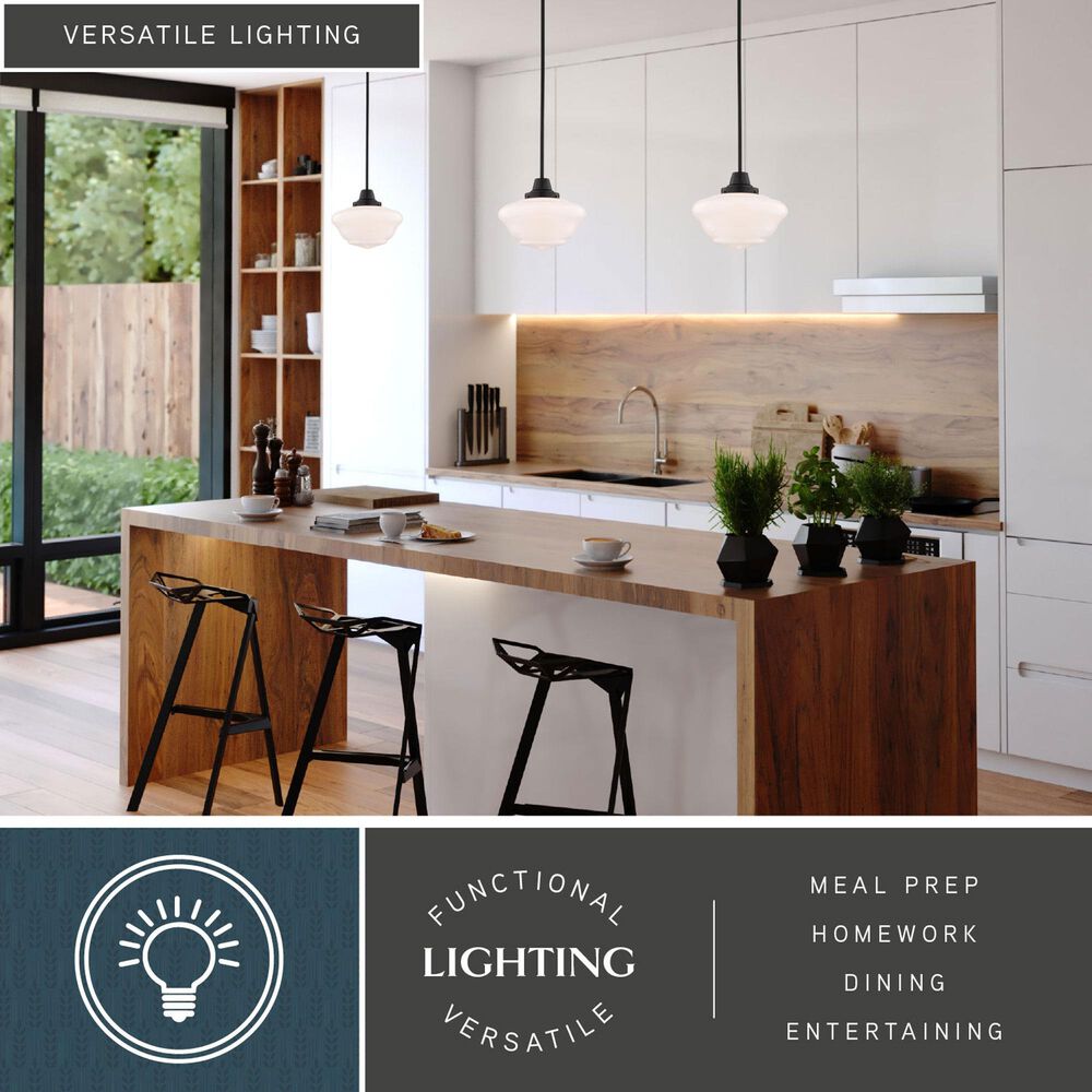 Vaxcel Eastgate 1-Light Pendant in Matte Black, , large