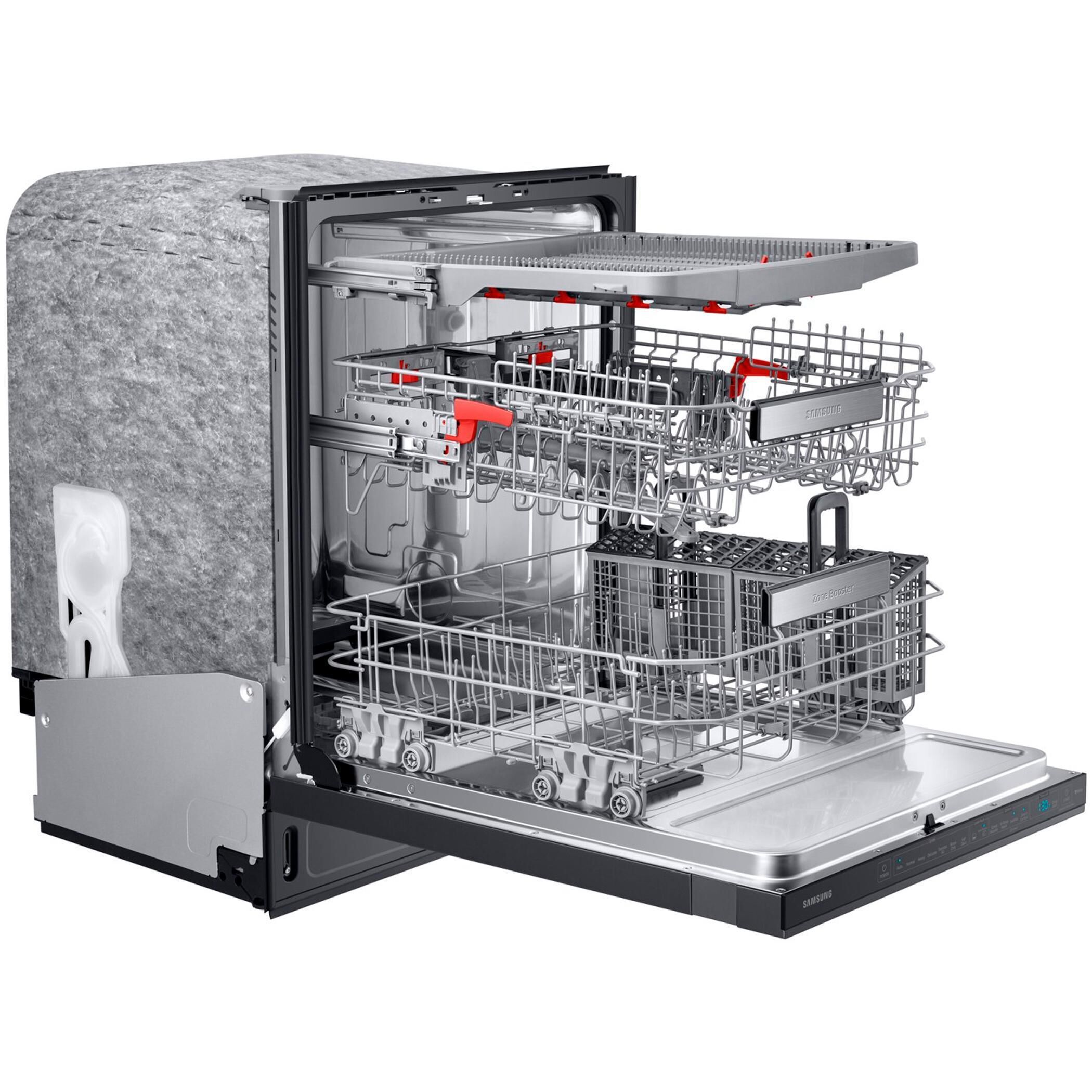 Samsung Built In Dishwasher Linear Wash 39 dBA in Fingerprint Resistant Black Stainless Steel