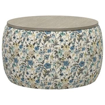 Emerald Home Furnishings Cecily Storage Ottoman in Blue Meadow, , large