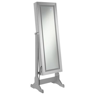 Pacific Landing Moore Jewelry Cheval Mirror in Silver, , large
