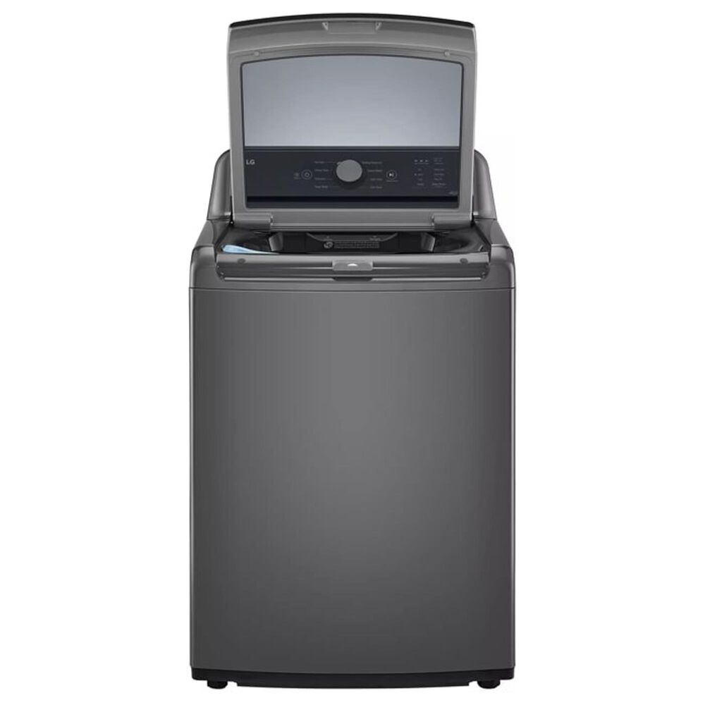 LG 4.1 Cu. Ft. Top Load Washer and 7.3 Cu. Ft. Gas Dryer Laundry Pair in Monochrome Grey, , large