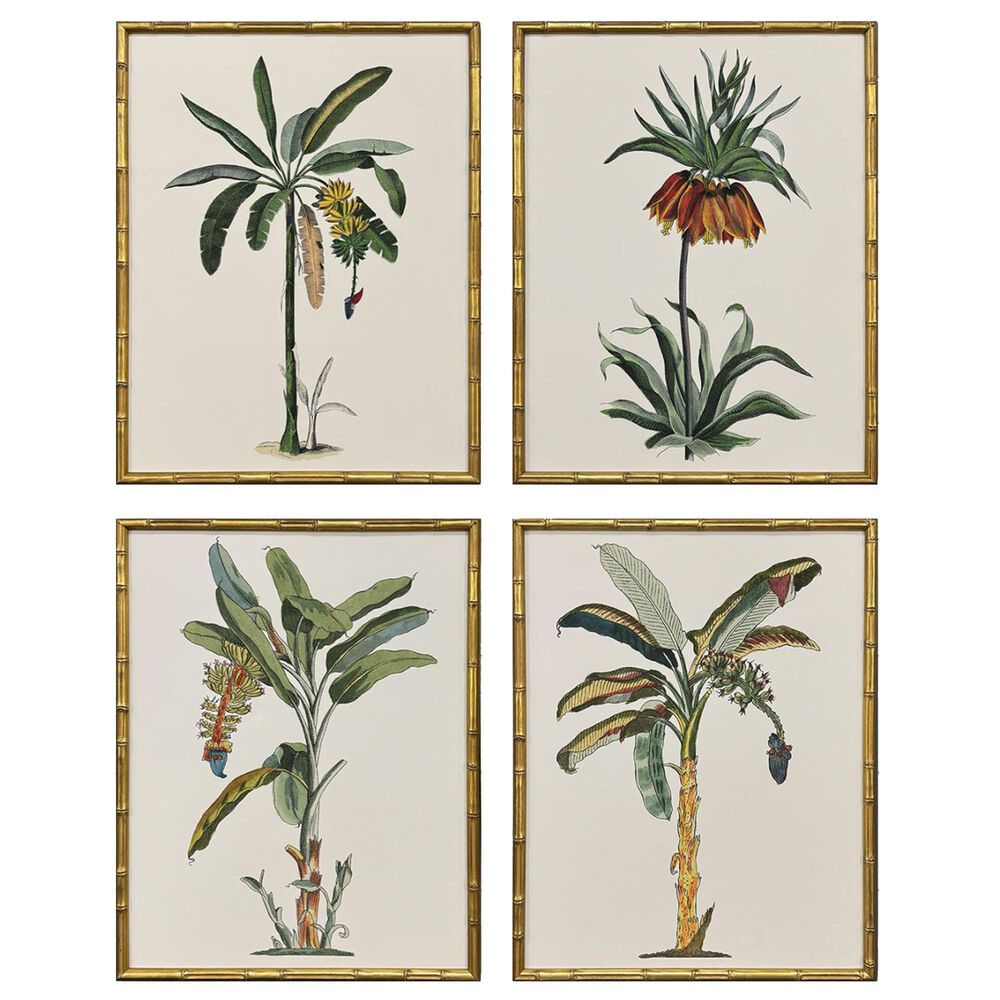 Paragon 19" x 25" Contemporary Palm I Wall Art in Green (Set of 4), , large