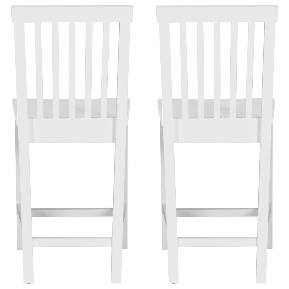 Linon Home Decor Percival Counter Stool in Bright White (Set of 2), , large