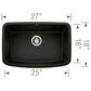 Blanco Valea 27" Single Sink in Coal Black, , large