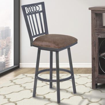 Blue River Olympia 26" Counter Stool with Bandero Tobacco Cushion in Mineral, , large
