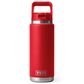 YETI Rambler 26 Oz Water Bottle with Straw Cap in Rescue Red, , large