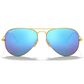 Ray-Ban Aviator Flash Sunglasses with Blue Polarized Lenses in Matte Gold, , large