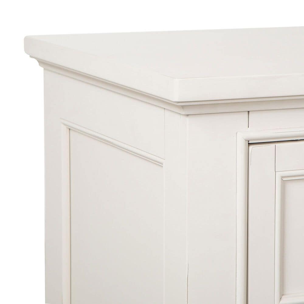 Nicolette Home Willowbrook 5-Piece Queen Panel with Upholstered Headboard Bedroom Set in Egg Shell White, , large