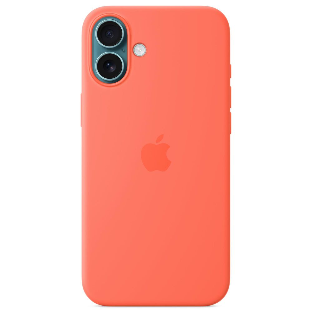 Apple Silicone Case with MagSafe for iPhone 16 Plus in Tangerine, , large