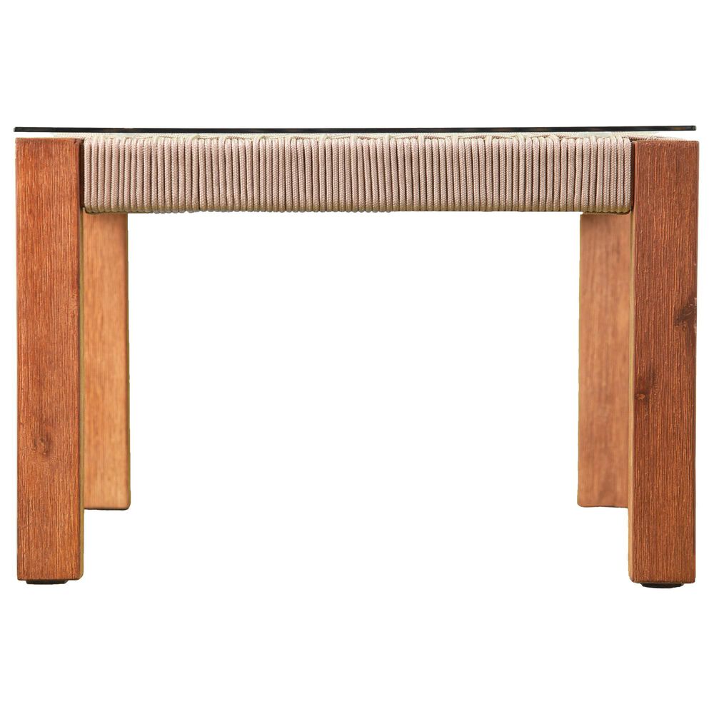 Southern Enterprises Brendina 4-Piece Conversation Set in Oiled Acacia and Natural, , large