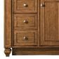 James Martin Vanities Bristol 30" Single Bathroom Vanity in Saddle Brown with 3 cm Parisien Bleu Quartz Top and Rectangular Sink, , large