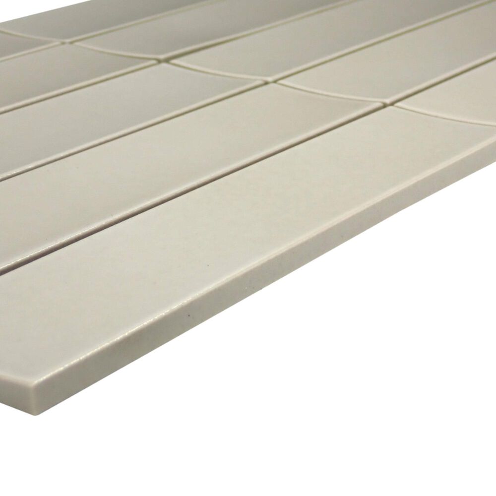 Emser Kaizen Oat 2" x 8" Rectangle on 9" x 15" Satin Porcelain Mosaic Sheet, , large