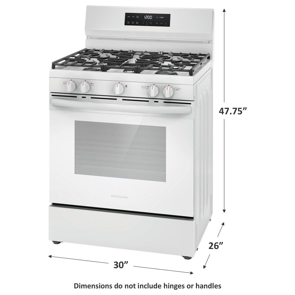 Frigidaire 30" Freestanding Natural Gas Range in White, , large