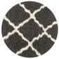 Safavieh Dallas Shag SGD257A-6R 6" x 6"  Dark Grey/Ivory Round Rug, , large