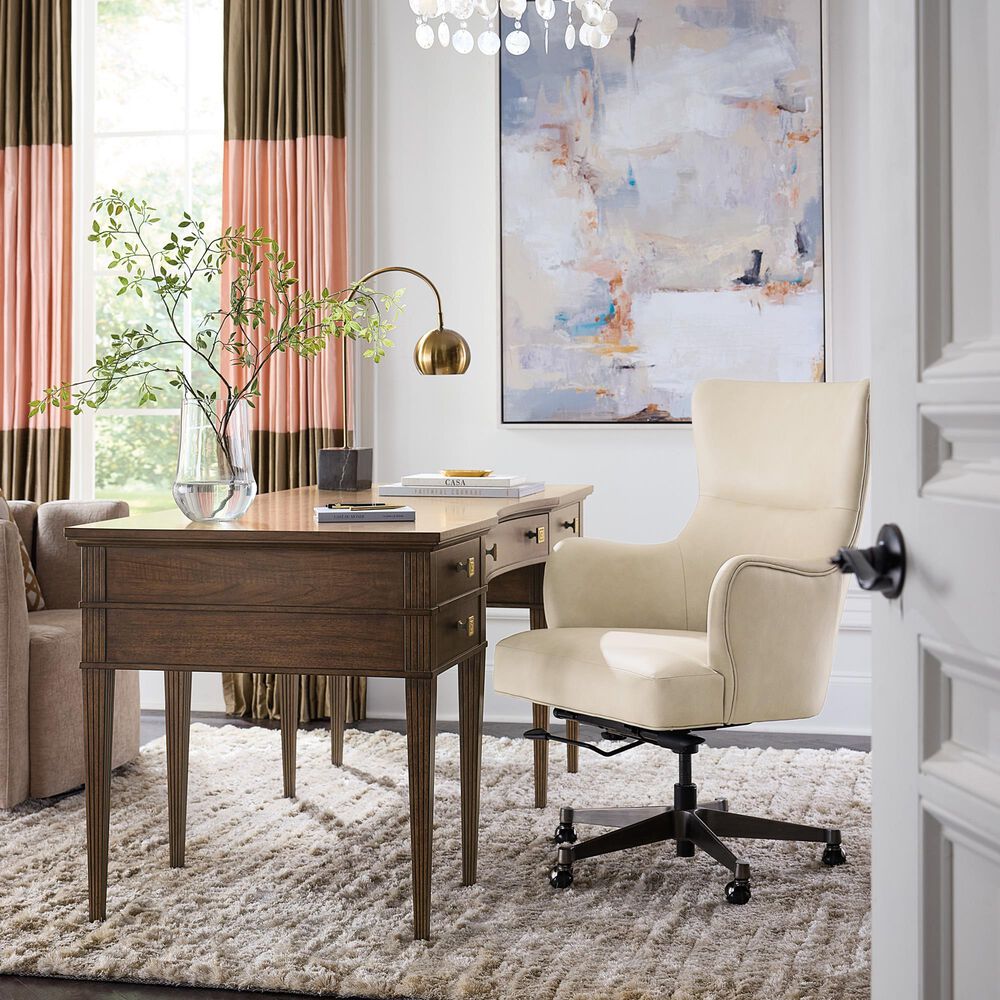 Hooker Furniture Diplomat Writing Desk in Dark Figured Walnut, , large