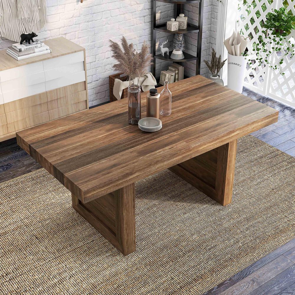 Furniture of America Hathaway Dining Table in Natural - Table Only, , large