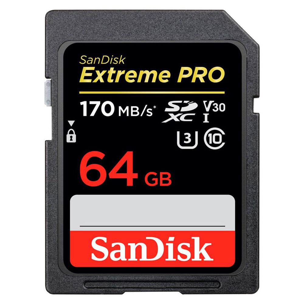 Sandisk 64GB Extreme PRO UHS-I SDXC Memory Card, , large