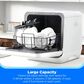 Midea 17" Portable Countertop Dishwasher with 5L Built-in Water Tank in White, , large
