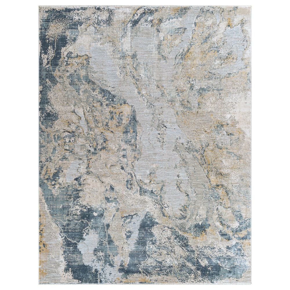 Surya Brunswick Dusty Sage, Taupe, Light Gray, White, Pale Blue, Olive, Teal, Light Sage and Navy 5&#39; x 7&#39;5&quot; Area Rug, , large
