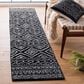 Safavieh Tulum Traditional 2" x 9" Black and Ivory Runner, , large