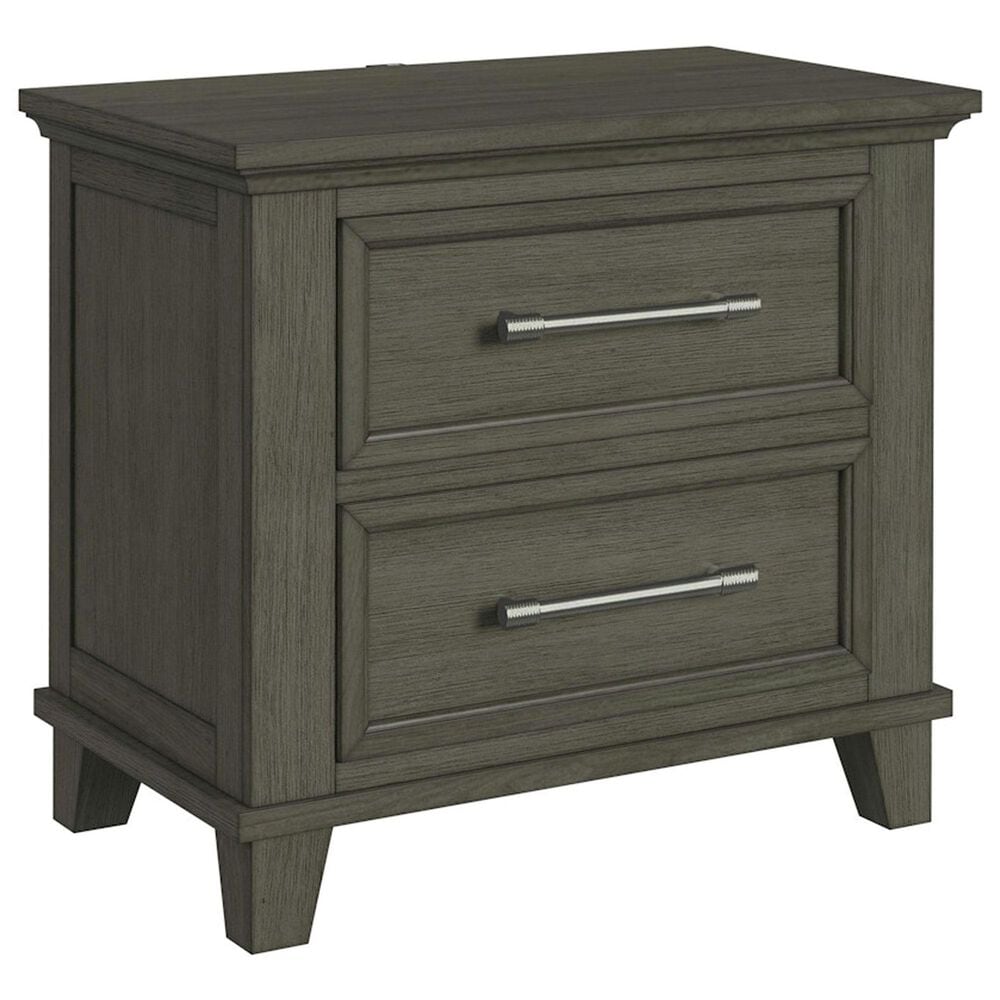 Mayberry Hill Canterbury 2-Drawer Nightstand in Grey, , large
