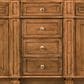 James Martin Vanities Bristol 72" Double Bathroom Vanity in Saddle Brown with 3 cm Parisien Bleu Quartz Top and Rectangular Sinks, , large