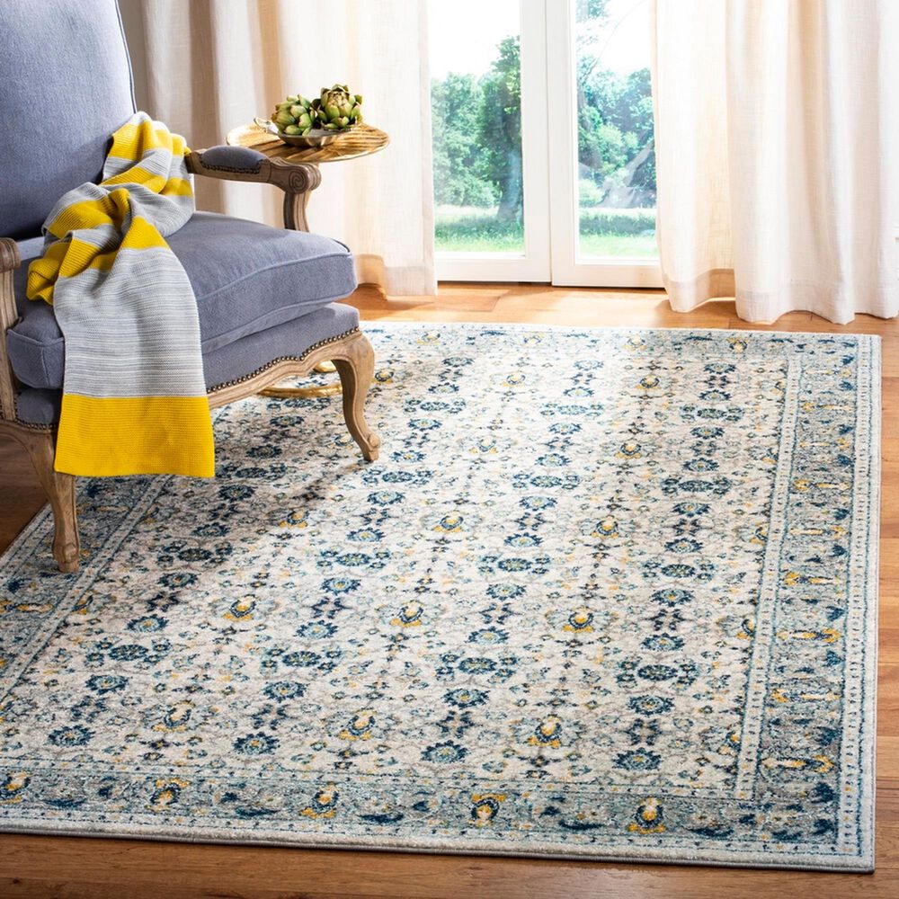Safavieh Madison MAD151N 4&#39; x 6&#39; Ivory and Navy Area Rug, , large
