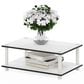 HOMLUX 2-Tier Turn-N-Tube Coffee Table in White, , large