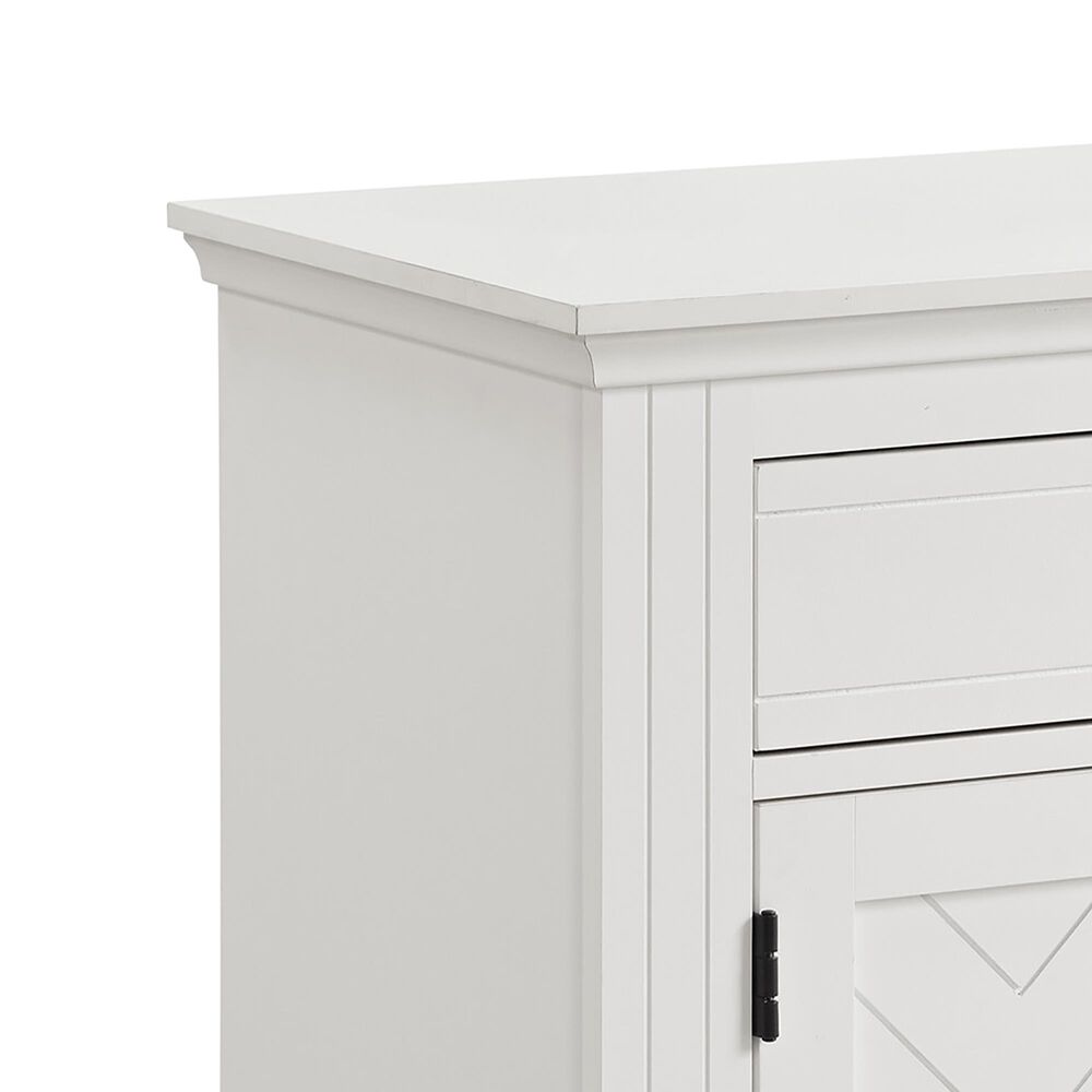 Mayberry Hill Kona 1-Drawer Nightstand in White, , large