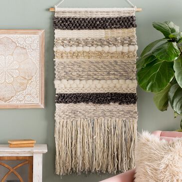Surya Teresina Wall Hanging in Tan/Charcoal/Gray, , large