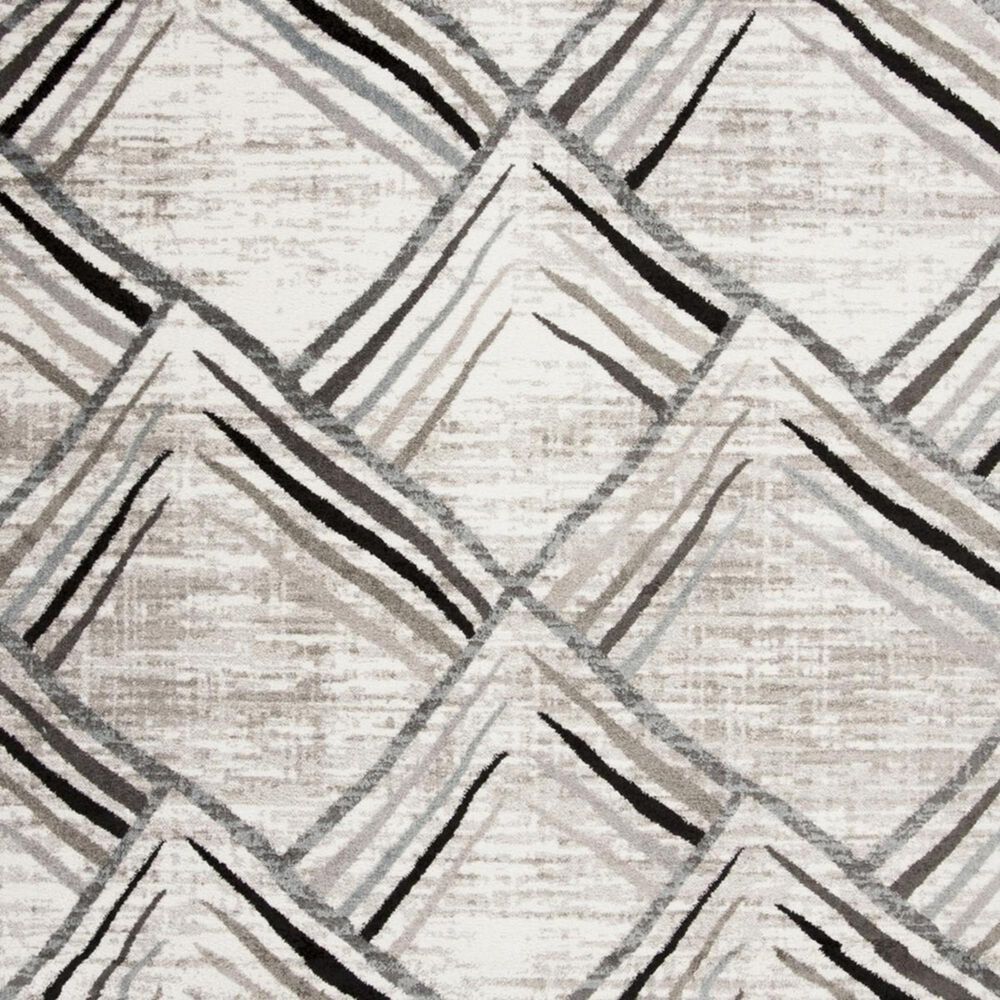 Safavieh Amsterdam AMS112A 3&#39; x 5&#39; Cream and Charcoal Area Rug, , large