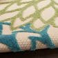 Nourison Aloha Floral 2"3" x 8" Green and Multicolor Indoor/Outdoor Runner, , large