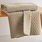 Levtex Velvet Stitch 50" x 60" Quilted Throw in Taupe, , large