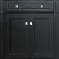 James Martin Vanities Brittany 72" Double Bathroom Vanity in Black Onyx with Single Hole 3 cm White Zeus Quartz Top and Rectangular Sinks, , large