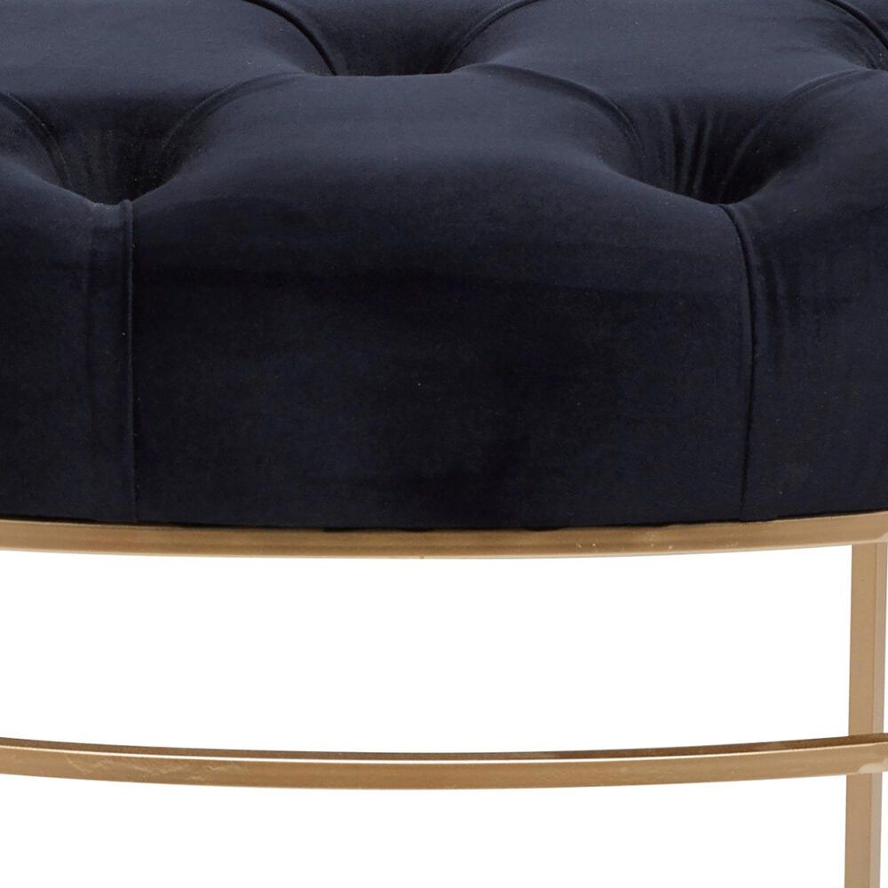 Maple and Jade 24&quot; Velvet Bench in Black, , large