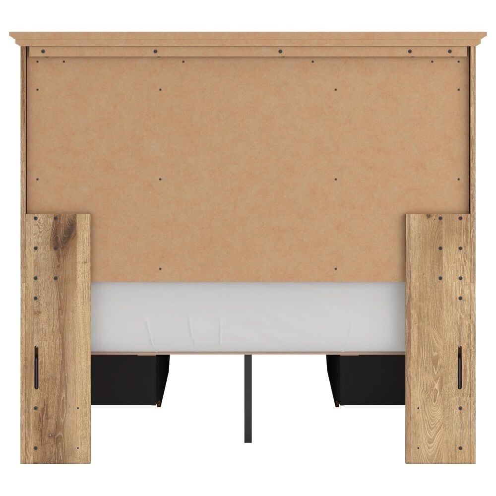 Ashley Makidern 4-Piece Full Storage Bedroom Set with Six Drawers in Natural Brown, , large