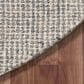 L&R Resources Criss Cross Ivory and Stone Blue 6" Round Area Rug, , large