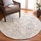 Safavieh Micro-Loop Damask 5" Round Ivory and Grey Area Rug, , large